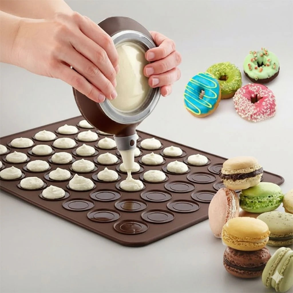 Callum silicone baking mat with macaron circles