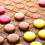 Close-up of nonstick macaron mat surface