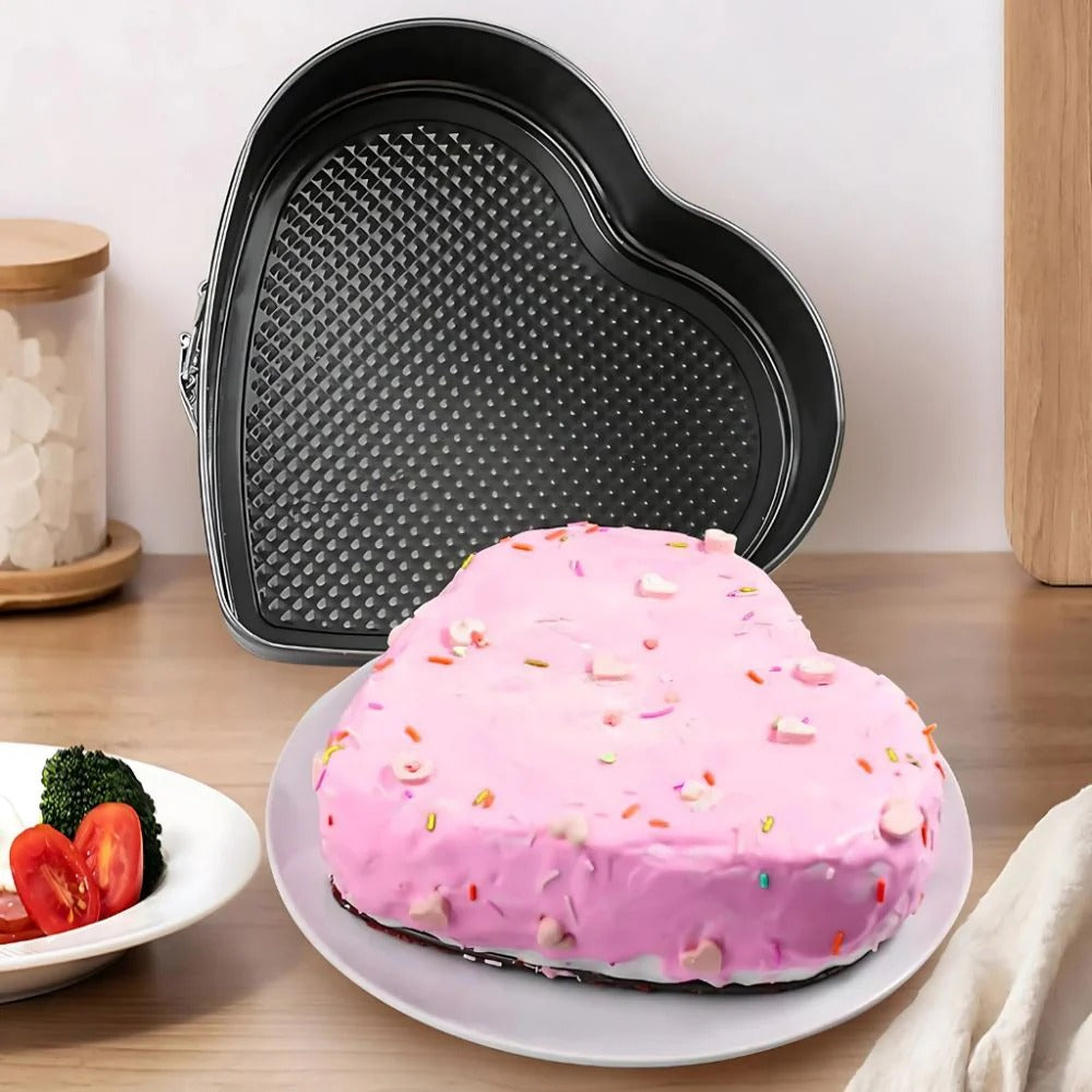 Compact cake mold on kitchen counter