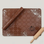 Macarons baked using silicone baking mat