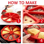 Top-down view of cake mold segments